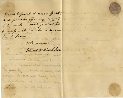 Blackburn, E.B lettre